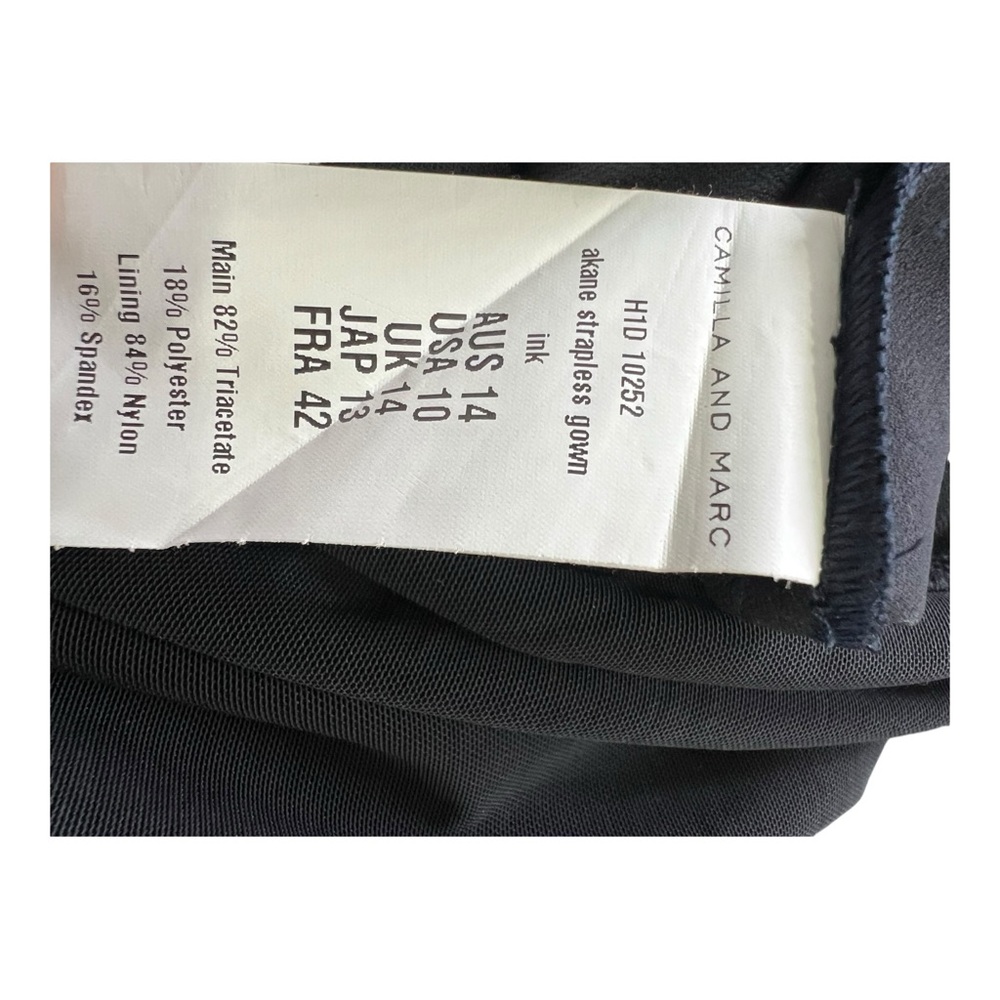 Camilla and Marc Strapless Akane Gown In Navy Blue US Size 10 Retail-695.00*** - Picture 9 of 10